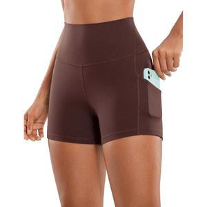 CRZ 요가 여성 버터럭스 바이커 반바지 포켓 3인치 - 하이웨이스트 배구 운동