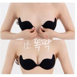앞후크브라 오프숄더 누드브라 실리콘 방수 접착 끈없는