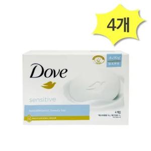 도브 센서티브 뷰티바 비누 90g 4개입 x 4개 민감성피부 향료제로