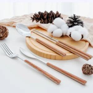 공감스토어 디너 커트러리 스텐 양식기 세트 우드