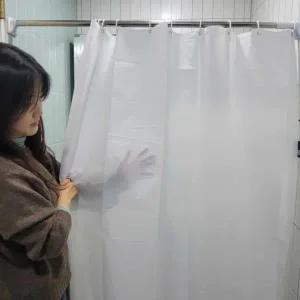 [골드스마일]욕실 방수 샤워커튼 화이트 120x180 비닐 커튼 욕실용 샤워막