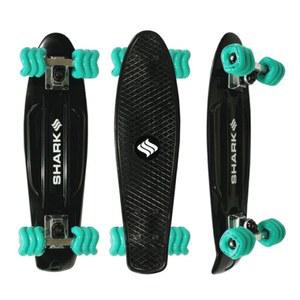 샤크 휠 22.5인치 폴리보드 스케이트보드 60mm 휠이 장착된 슬림하고 유연한 크루저로 부드러운 승차감을 제공합니다