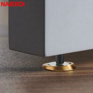NAIERDI 보이지 않는 도어 스톱 아연 합금  자기 조절  구리 흡입 홀더 하드웨어