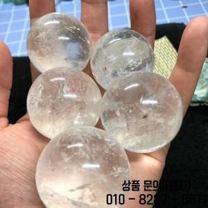 천연 화이트 클리어 수정 구슬 광택 힐링 컬렉션 풍수 홈 데코