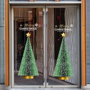 [젊은이마켓]대형 크리스마스 유리 창문 스티커 정전기 스티커 트리 산타 장식 시트지 꾸미기 데코