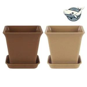 가벼운 사각 화분 물빠짐 받침대 랜덤 색상 플라스틱화분 정사각 사각화분 다육미니화분