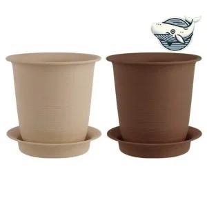 원형 경량 화분 다용도 인테리어 플랜트 화분 플라스틱화분 원형 다육미니화분 받침포함