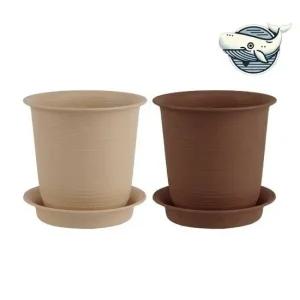 세련된 원형 화분 받침대 물빠짐 구멍 색상랜덤 플라스틱화분 원형 다육미니화분