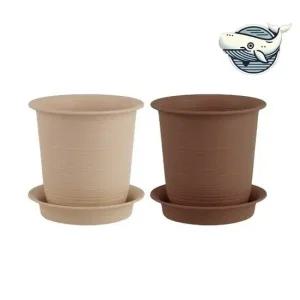 가벼운 원형 화분 색상랜덤 실내식물 화분 플라스틱화분 원형 다육미니화분 받침포함