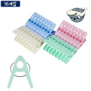 색상랜덤 스프링 빨래집게 편리한 다용도 빨래고정집개 빨래날림방지 플라스틱 컬러집게