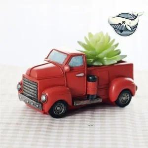 레드 자동차 미니화분 빈티지 인테리어 소품 자동차미니화분 조화화분 다육이화분