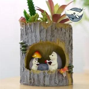 귀여운 고슴도치 미니화분 다육이 선물용 집들이 고슴도치미니화분 조화화분 다육이화분