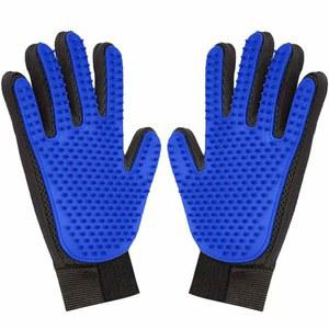 길고 짧은 털을 가진 개, 고양이, 말을 위한 반려동물 그루밍 글러브, 젠틀 디셰딩 브러시 글러브 헤어 리무버 1쌍