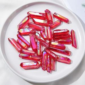 50 그램/가방 천연 크리스탈 전기 도금 색상 단결정 지팡이 치유 돌 에너지 석영 홈 인테리어 Reiki 세련된