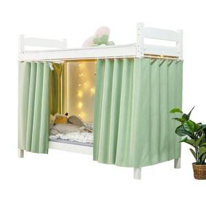 트윈 바텀 홈 기숙사 프라이버시 침대 캐노피용 라이트라이프 두꺼운 통기성 암막 2층 커튼 패널, 연두색, 2개 패널