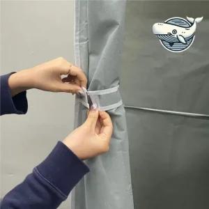 간편 수납 3단 조립 비키니 정리함 그레이 시스템행거 조립식옷장 간이옷장 비키니옷장