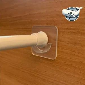 투명 벽면 봉받침 홀더 두 개 조화로운 공간 압축봉 미니압축봉 압축봉받침 미니봉