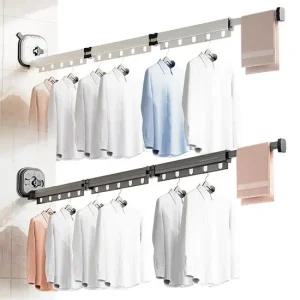 무타공 흡착식 빨래 걸이 건조대 3단 발코니 캠핑 흡착식건조대 흡착빨래건조대