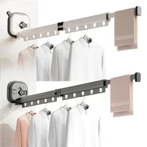 무타공 흡착식 빨래 걸이 건조대 2단 발코니 캠핑 흡착식건조대 흡착빨래건조대