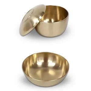 [조르지오]고급 PA24RD00 방짜유기 놋그릇 남성용 밥그릇 대접 식기 1세트