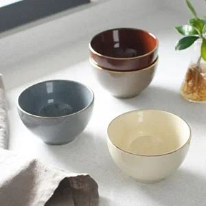 [조르지오]도자기그릇 TU70GK64 골드 테두리 포인트 유광 도자기 밥공기