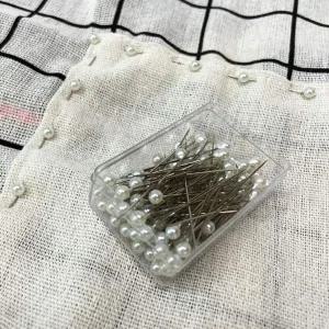 [골드스마일]원형 미싱부자재 진주 화이트 시침핀