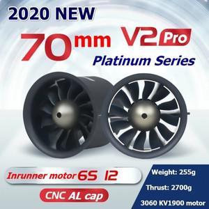 FMS 70mm 덕트 팬 EDF 제트 6S Pro V2 12 블레이드 3060 KV1900 모터 RC 비행기 항공기 엔진 전원 시스템 2