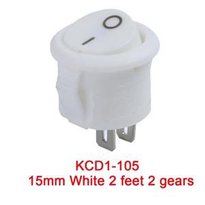 빨간색 흰색 원형 로커 토글 스위치  플라스틱 푸시 단추 소형 파워 보트  5 개  10 개