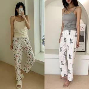 스위티즈나시 세트 긴바지 여성 파자마 패드 슬립 언