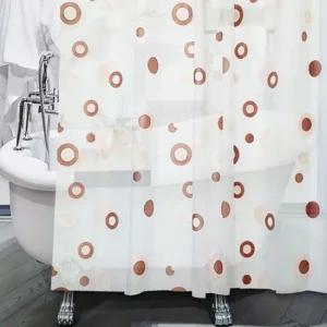 샤워커튼 욕실 욕조 커튼 예쁜 커텐 반투명 브라운 중 욕실커튼 방수커튼 욕조가림막 욕조커튼 샤워가림막