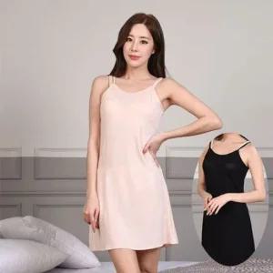 (린다)쿨인견 여성 롱 슬립 원피스 이너 홈드레 GWM