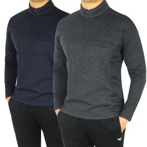 겨울 남성 기모 등산티셔츠 남자 퀼팅팅 누빔 기모티 긴팔 등산복 상의 TWBT-717