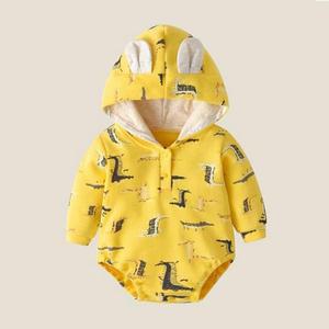 [RGLN9NOT]옐로우악어쫑긋 아동 긴팔후드바디슈트 205076