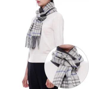 [버버리] 25FW 여성 리버시블 체크 캐시미어 머플러 (8095700 GREY OFF BLACK W 25F)