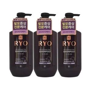려 자양윤모 9EX 탈모증상전문케어 샴푸 지성 400ml x 3개 
