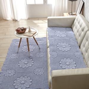 라벤다 순면 선염워싱 쇼파매트/돌소파패드/워싱카페트