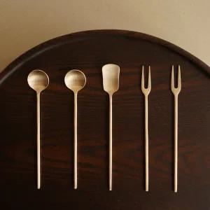 [놋담](강남점)방짜유기 체리 티스푼 티포크 5P