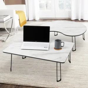 블랙마블테이블 땅콩책상 원룸 좌식 작은 티 탁자