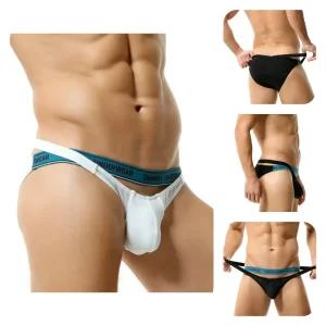 스타맨라인 남자섹시팬티 더블 벨트 브리프  실크 남자섹시삼각팬티