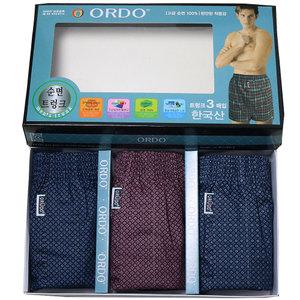 ORDO12국산순면3매입남자남성트렁크팬티 오르도95~110