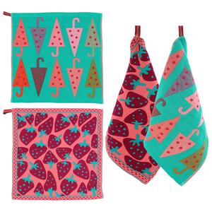 북유럽풍 일러스트 주방행주 35cmx35cm