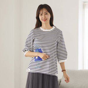 [마엘] 엣지 스트라이프 블라우스 E211BL06