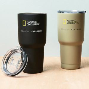 내셔널지오그래픽 메가 스텐텀블러 샌드카키 블랙 600ml 리유저블컵 보온보냉병 대용량