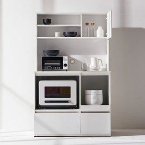 [가온퍼니처]에셀르 1000 광파오븐 렌지대+상부장 세트 밥솥 전자렌지 수납장 에어프라이어 선반