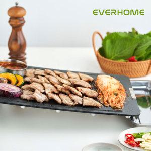 에버홈 씻어쓰는 전기그릴 밀리그릴 초슬림 전기 바베큐 그릴 구이팬 가정용 삼겹살불판 캠핑불판 고기판