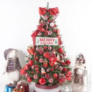 크리스마스 트리 나무 장식 풀세트 고급 레드볼벌룬연그린 210cm  단면) 성탄절 PE PVC 대형 소품 용품