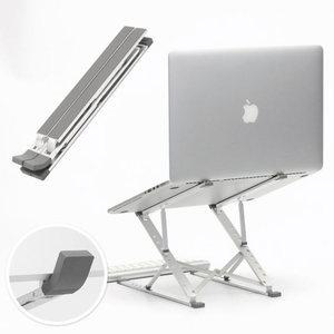 2단 와이드 알루미늄 휴대용 접이식 노트북 거치대 받침대 10~17인치 호환