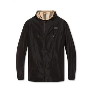 버버리 리버시블 체크 후드집업 폴리 자켓 블랙아카이브베이지 남성 8043403 A1189