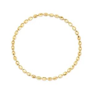 [비앤비골드] 14K/18K 심플 컷팅 팔각볼 열송이 체인실반지0.6mm IRR37419