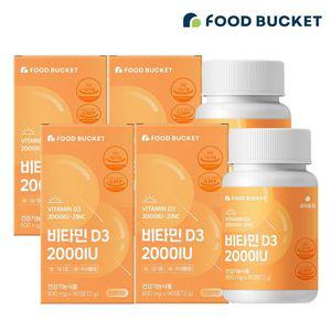 [NS홈쇼핑]푸드버킷 비타민D 2000IU 오렌지맛 츄어블 90정X4박스[30902510]